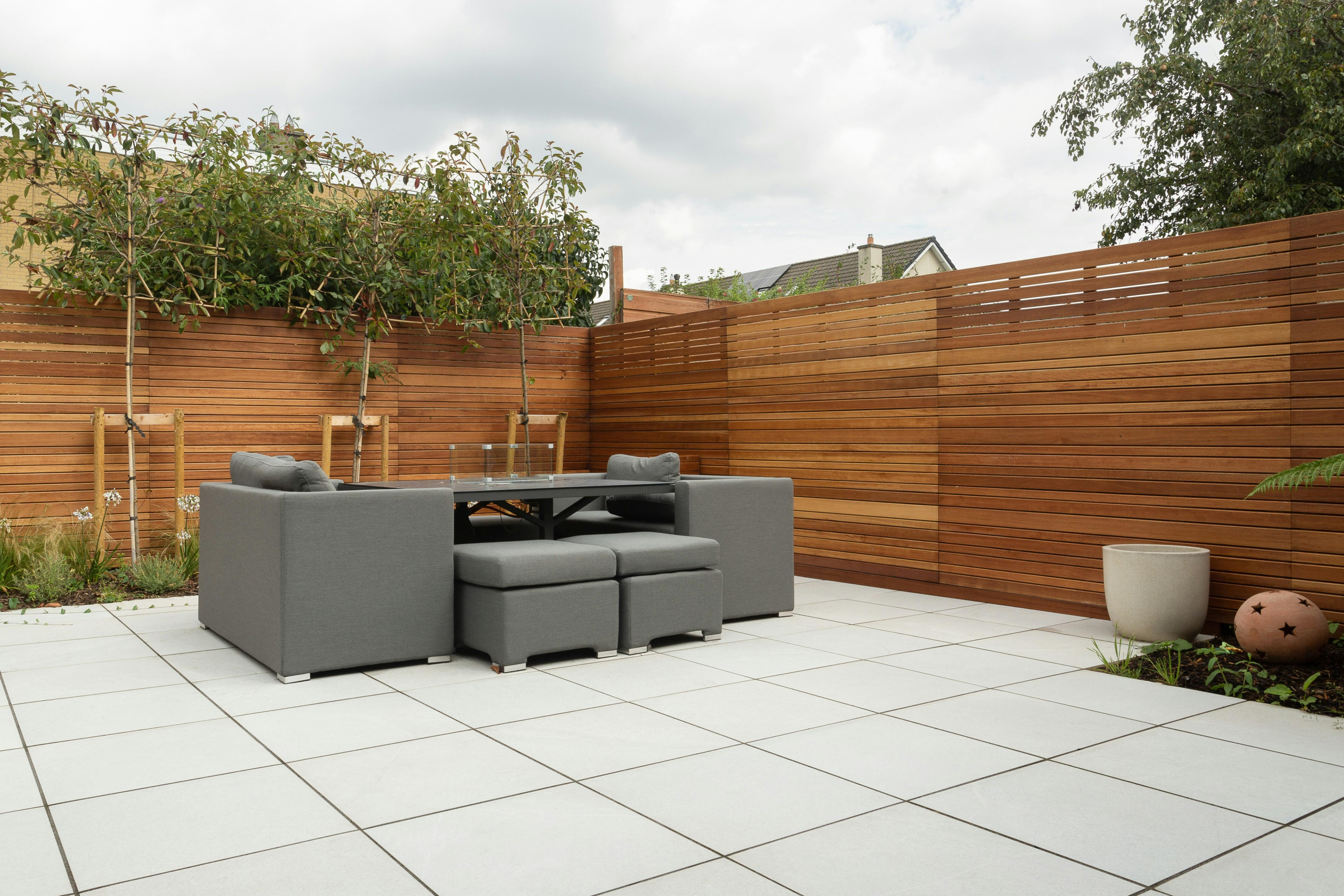 Porcelain paving patio